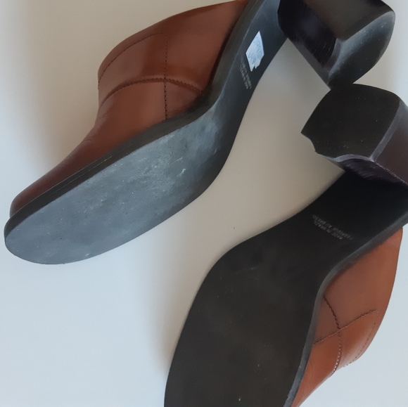 NICOLE CLUB 7.5 Brown Clog Mule Thick 3 Inch Heel - Picture 6 of 6